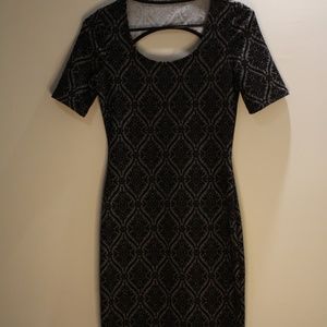 Black/White Body Con Dress